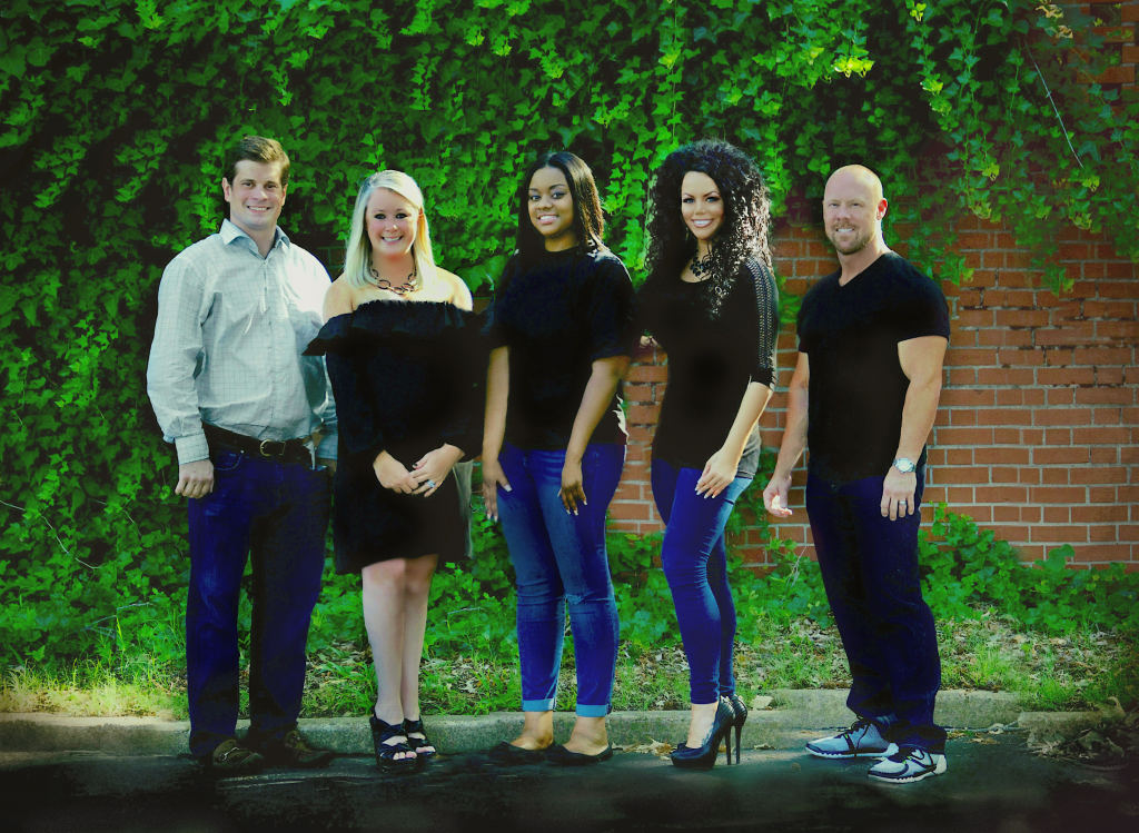 Pictured left to right: Estes Folk, Liz Lemley, Kamrye Grant, Robin McKnight, and Justin Williams